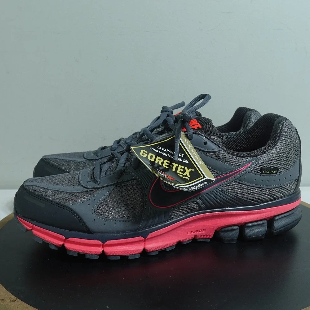 Nike Air Pegasus 27 GTX Women‎ US 12 Trail Running Shoes Waterproof Gray Red NEW